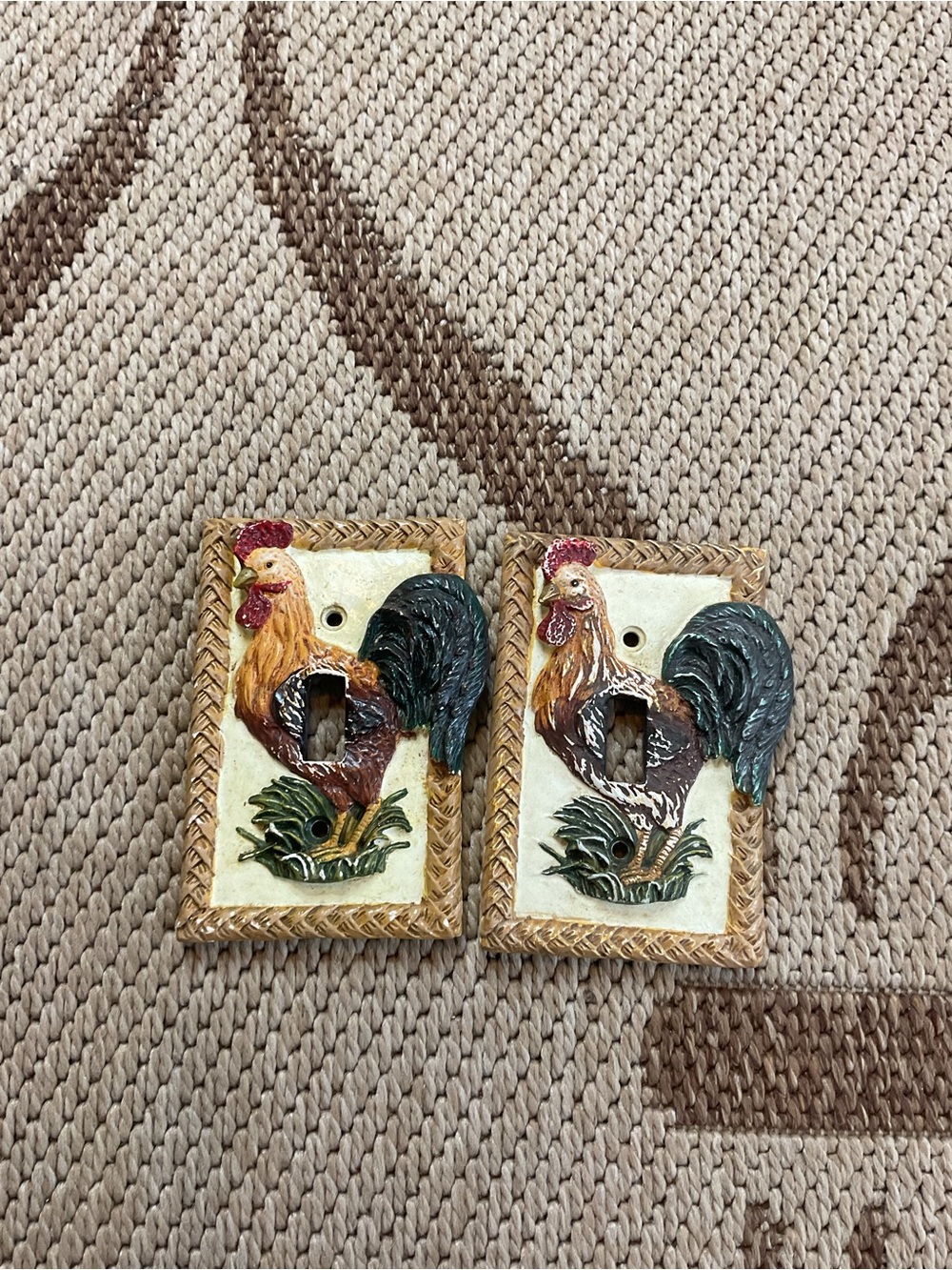 Rooster Decorative Light Switch Cover Plate - Multicolor
